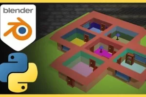 [Udemy]使用 Blender 和 Python 程序生成的房子 | Procedurally generated house with Blender & Python