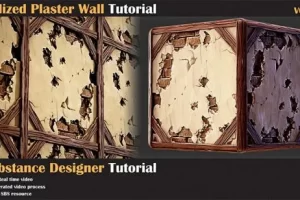 [Artstation]风格化石膏墙教程 – 卷 04 | Stylized Plaster Wall Tutorial – VOL 04