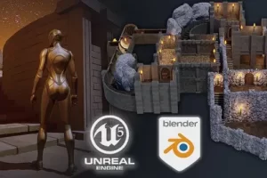 [Udemy]Blender 3 到虚幻引擎 5 Dungeon 模块化 Kitbash | Blender 3 to Unreal Engine 5 Dungeon Modular Kitbash