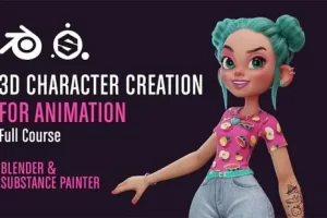 [gumroad]在 Blender 和 Substance Painter 中为动画创建 3D 角色 | 3D Character Creation for animation in Blender & Substance Painter