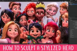 [gumroad]如何在 Blender 中雕刻程式化的头部 | How to Sculpt a Stylized Head in Blender